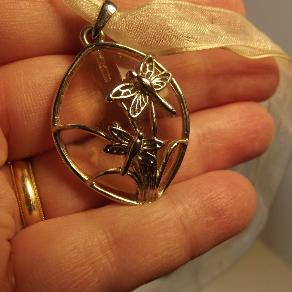 Pink Glass Dragonfly Pendant Necklace - Picture 6 of 7
